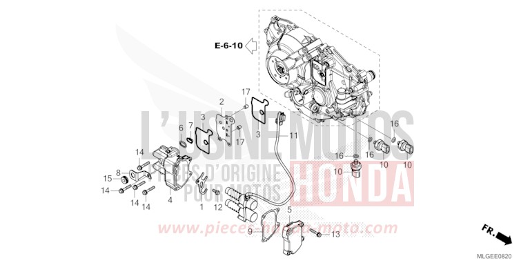 SOLENOIDE LINEAIRE de Africa Twin DCT PEARL GLARE WHITE (NHB53H) de 2023